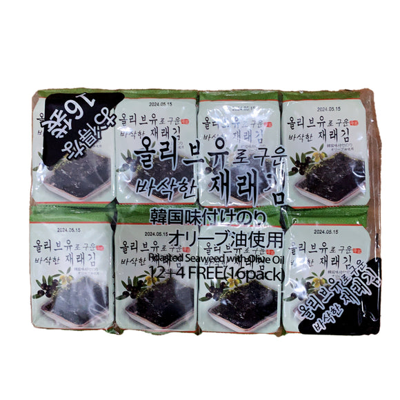 Korean Roasted Seaweed 5g x 16 Pack