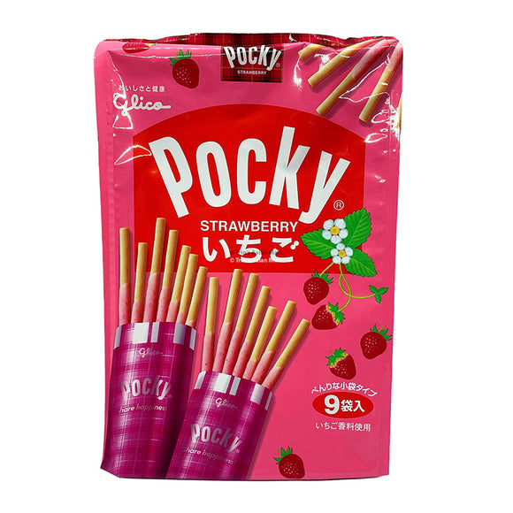Glico Pocky Strawberry Flavour 9pk (Japanese Version)