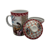 Chinese Ceramic Tea Mugs with Tea Leaf Spliter