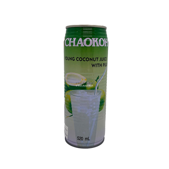 CHAOKOH YOUNG COCONUT JUICE w PULP 520ML Carton of 24 Cans