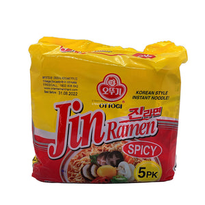 Ottogi Jin Ramen Spicy 120g x 5 Packs