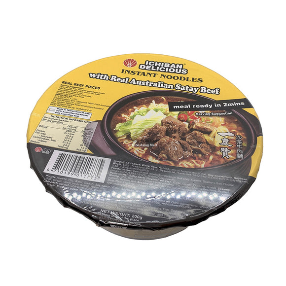 Ichiban Australian Satay Beef Noodle Bowl 200g