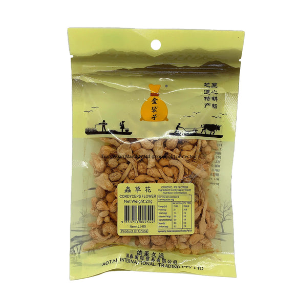 Golden Bag Cordyceps Flower 虫草花 20g