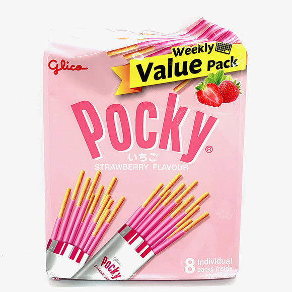 Glico Pocky Strawberry 8pk (Thai Version)