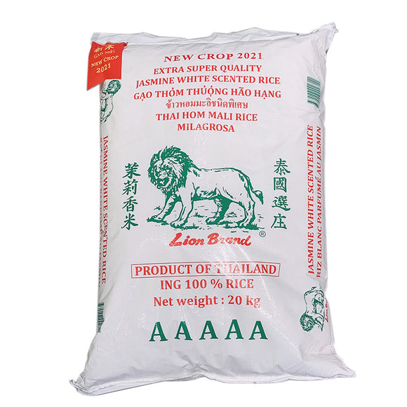 Lion Thai Jasmine Rice 2022 New Crop 20kg