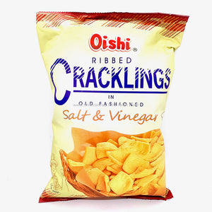 Oishi Ribbed Cracklings Salt and Vinegar 90g
