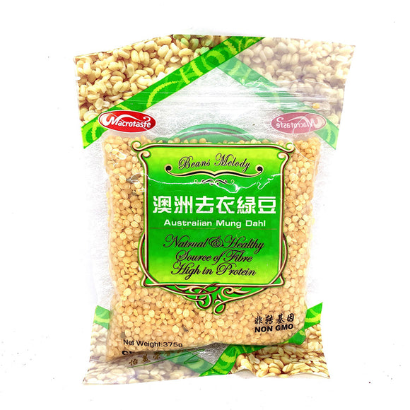 MacroTaste Mung Dahl 375g 开边绿豆