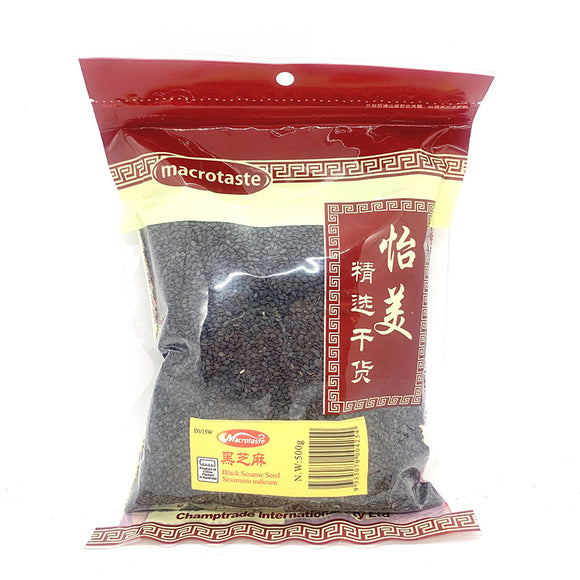 MacroTaste Black Sesame Seeds 500g 黑芝麻